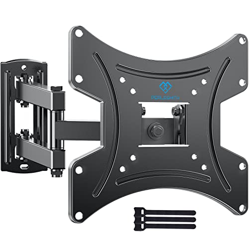 PERLESMITH Full Motion TV Wall Mount Bracket with Swivels Tilts & Extends - for 13-42 Inch Flat Curved TVs & Monitors Max VESA 200x200 - Robust VESA Wall Mount Supports TV Monitor up to 77lbs