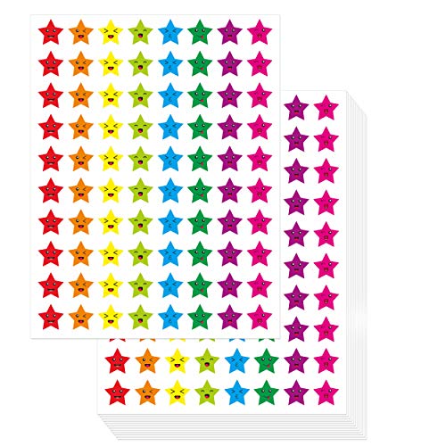 Mini Star Stickers Mega Bundle 5280 PCS in 8 Colors for Reward Behavior Chart 3/8 inch