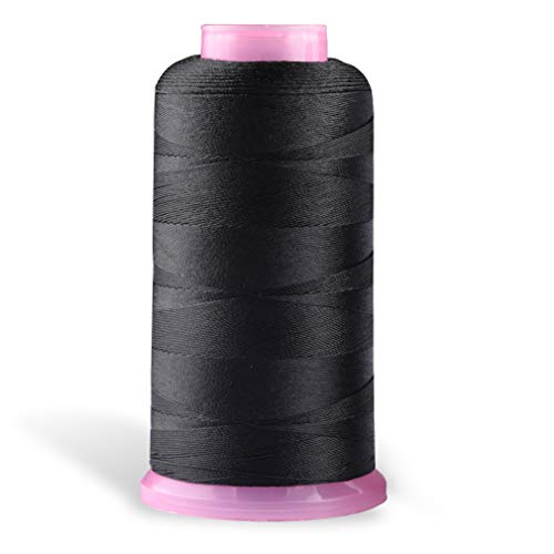 SEIKEA Strong Thick Polyester Embroidery Thread Bonded Nylon Heavy Duty, Weave Hair, Sewing Wig, Leather Canvas Hard Craft 420D/3