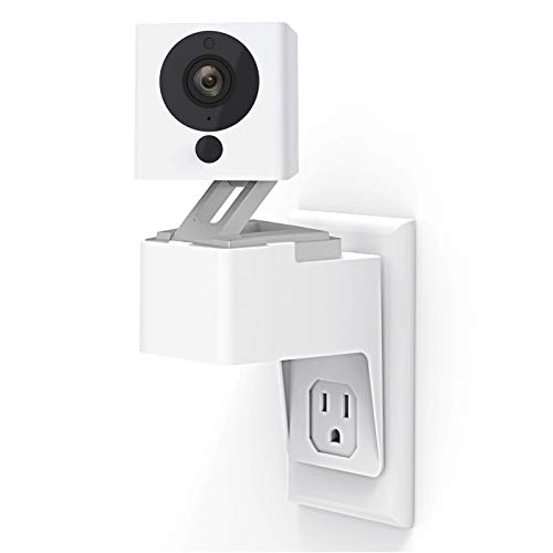 Wyze Cam Outlet Wall Mount, Upgraded 360 Degree Swivel AC Outlet Wall Plug Mount Stand Holder Bracket Without Messy Wires or Wall Damage (1 Pack)