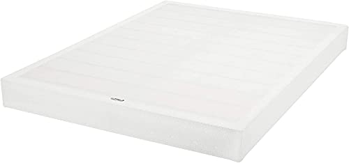 Book Cover Amazon Basics Smart Box Spring Bed Base, 5-Inch Mattress Foundation - Queen Size, Tool-Free Easy Assembly