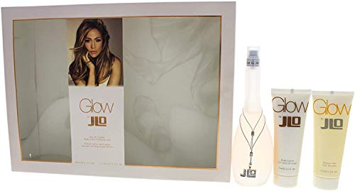 Book Cover Jennifer Lopez J.Lo Glow Giftset EDT Spray Plus Body Lotion Plus Shower Gel, 100 ml/75 ml/75 ml