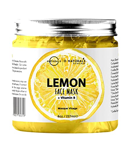 Lemon Face Brightening & Radiance Deep Clean Gel Mask Vegan Hydrating Acne Fighter Moisture Repair Antioxidant Anti-Aging for All Type Skin Natural Organic Ingredients Hyaluronic Acid for Men-Women