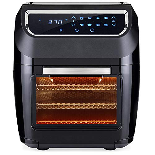 Book Cover Best Choice Products 11.6qt 1700W 8-in-1 Electric XL Air Fryer Oven, Rotisserie, Dehydrator Kitchen Cooking Set w/ 8 Accessories, LED Touchscreen, Removable Door, Viewing Window, Overheat Protection