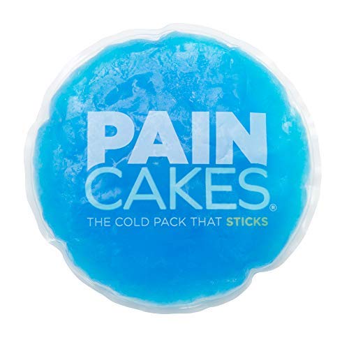PAINCAKES The Cold Pack That Sticks & Stays in Place - Reusable Cold Therapy Ice Pack Conforms to Body, 1 Large, 5" (Blue)