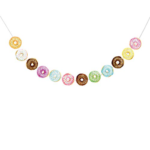 Donut Theme Party Banner/Donut Party Decorations/Donut Birthday Party Decorations Supplies for Christmas Party,Happy New Year or Birthday Party,Baby Shower Decorations