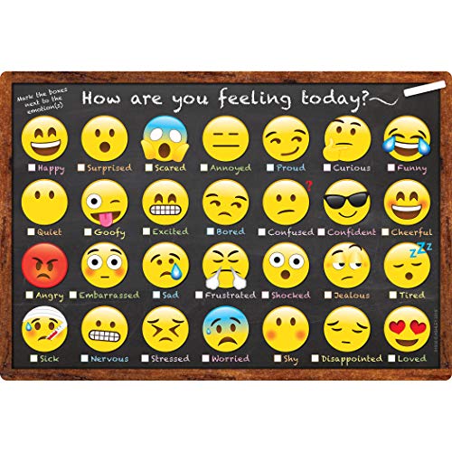 Book Cover Ashley Productions ASH91032 Smart Poly™ Chart, Emotions Icon How are You Feeling, Polypropylene (PP), 13