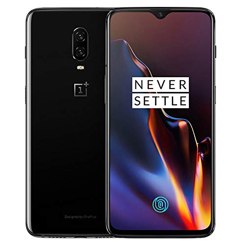 Book Cover OnePlus 6T A6013 128GB Storage + 8GB Memory T-Mobile and GSM + Verizon Unlocked 6.41 inch AMOLED Display Android 9 - Mirror Black US Version