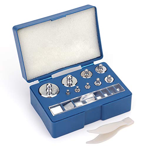 Book Cover Bekith 17 Pcs Precision Weight 10mg-100g Precision Steel Calibration Weight Kit Set with Tweezers for Digital Balance Scale, Jewellery Scale