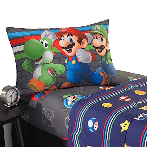 SUPER MARIO 3 Piece Twin Sheet Set
