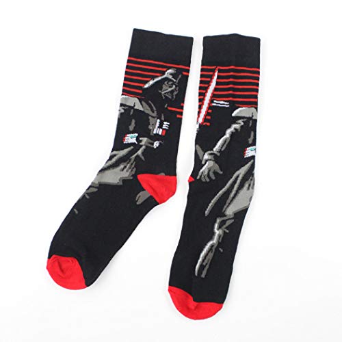 Mickee Men Casual Geometric Cartoon Pattern Cotton Long Socks Outdoor Sporting
