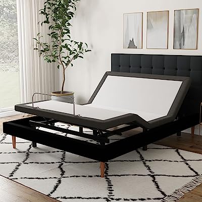 Blissful Nights e3 Full Adjustable Bed Base with Wireless Remote Head and Foot Incline and No Tools Required Assembly