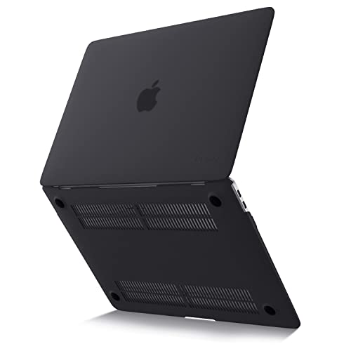 Kuzy Compatible with MacBook Air 13 inch Case 2021 2020 2019 2018 Release A2337 M1 A2179 A1932 Mac Book Air Case Hardshell Soft Touch Laptop Cover for 13 inch MacBook Air Case, Black