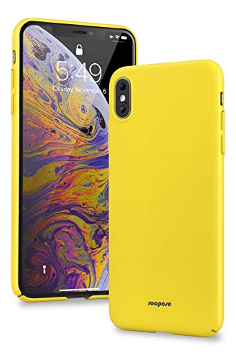 Roopose for iPhone Xs Max Case,Slim Fit Ultra Thin Hard PC Matte Basic Minimalist Cover Anti-Scratch Anti-Fingerprint Case for iPhone Xs Max 6.5 inch (2018) -Yellow