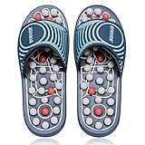 BYRIVER Acupressure Foot Massage Slippers Shoes Sandals, Reflexology Massager Tools, Relieve Back Tension Pressure Arthritis Pain, Present Gifts for Dad Mom(05L)