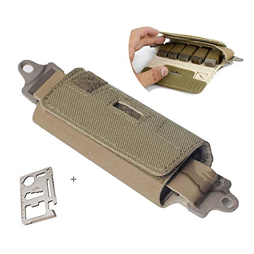 Supspy Tactical Helmet Counterweight Bag with Five Adjustable 50g Weights for FAST BJ PJ MH Helmets (DE)