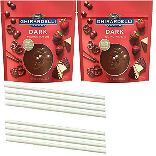 Ghirardelli Chocolate Melting Wafers. One Stop Shopping for the Best Tasting Dipping Dark Chocolate Meltable Wafers. Tempered Candy Melts for the Fondue or Microwave. Also includes 8 Dipping Sticks.