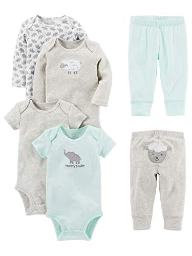 Simple Joys by Carter's Baby 6-Piece Bodysuits (Short and Long Sleeve) and Pants Set