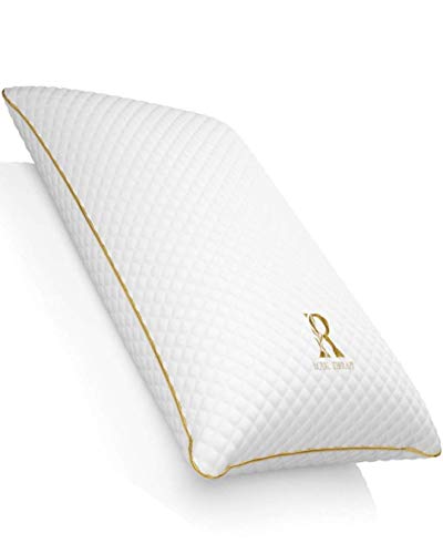 ROYAL THERAPY Queen Memory Foam Pillow,Bamboo-Adjustable Shredded Odor-Free Pillow for Neck & Shoulder Pain Relief, Support for Back, Stomach, Side Sleepers, Orthopedic Contour Pillow, CertiPUR-US