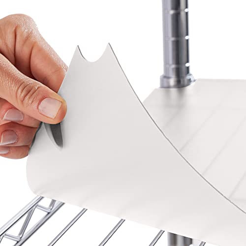 Gorilla Grip Wire Shelf Liner, Heavy Duty Waterproof Shelving Liners for Metal Rack, Hard Plastic Shelves Prevent Spills in Closet, Garage, Kitchen, Cabinets, Mat Covers, Durable 24 x 14 Clear Frosted