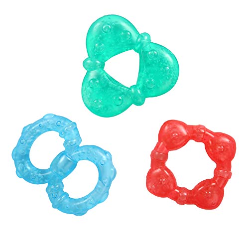 Book Cover Bright Starts Gel-Filled 3 Pack - BPA Free - Chillable Teething Toy, Ages 3 Months +