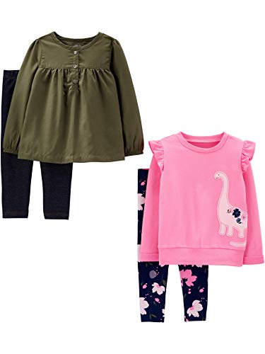 Simple Joys by Carter's Baby and Toddler Girls' 4-Piece Long-Sleeve Shirts and Pants Playwear Set