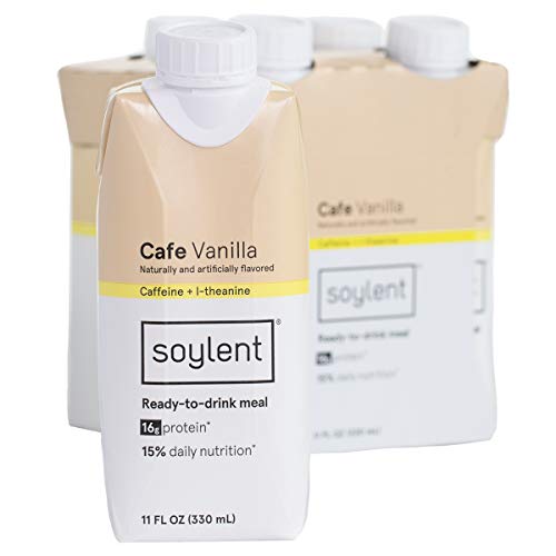 Soylent Meal Replacement Shake, Cafe Vanilla , 4-Pack Tetra