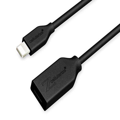 Book Cover Cellularize Extension Cable (Black, 1FT) Male to Female Audio, Data, Photo, Charger Dock Extender Compatible with Phone/Pad 11 Pro, X, XS, XS Max, XR, 8, 7 Plus (1FT-13FT Available)