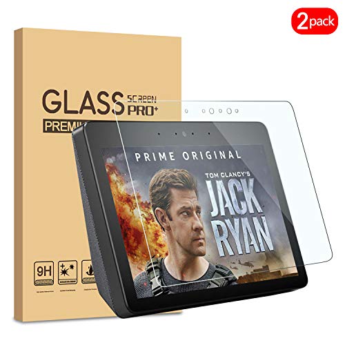 Book Cover [2 Pack] KATIAN Compatible with Amazon Echo Show (2nd) Screen Protector, HD Clear Protector [Anti-Scratch] [No-Bubble], 9H Hardness Tempered Glass Screen Film for Amazon Echo Show (2nd Gen) 10.1'