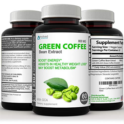 Evolved Advantage | Green Coffee Bean Extract | Immune Support Supplement | Max Strength Natural GCA Antioxidant Cleanse (w/ GCA 800 mg)