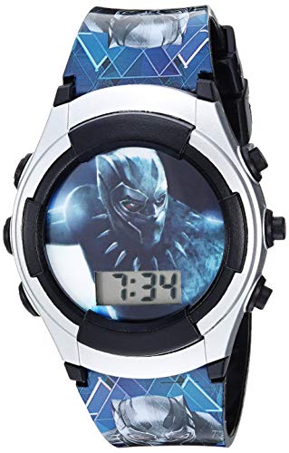 Book Cover Marvel Analog-Quartz Watch with Silicone Strap, Black, 19.8 (Model: BPM4013)