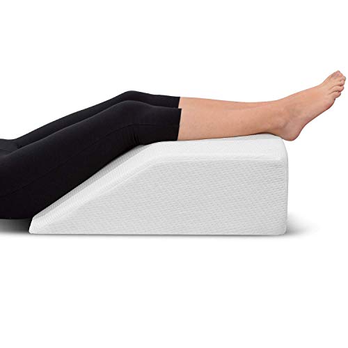 Ebung Memory Foam Leg Elevation Pillow - Support Pillow to Raise Feet for Better Elevation, Circulation, Leg Swelling Wedge Design for Comfort and Recovery