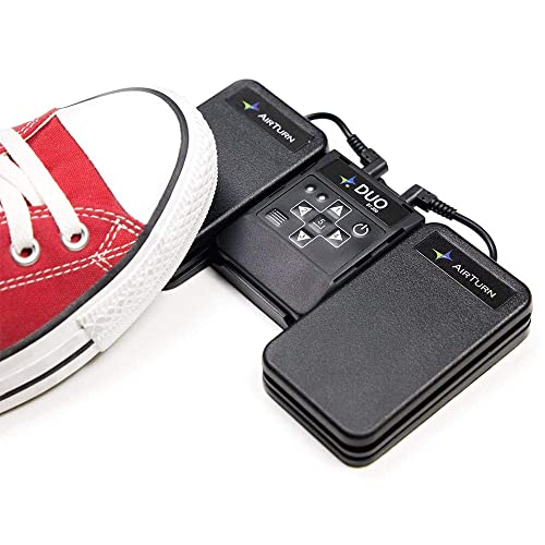 AirTurn DUO200 Silent Bluetooth Pedal Page Turner Media App Control Foot Pedal