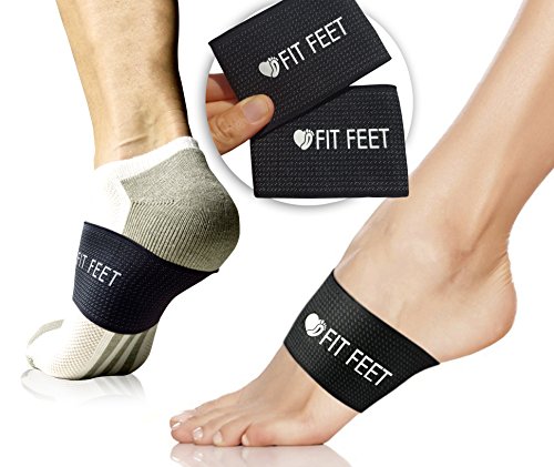Fit Feet Now Arch Supports for Plantar Fasciitis - Compression Sleeves for Foot Pain Relief - Easier to Use than Night Splints, Orthotics, Taping & Insoles - Multi Size Pack for Perfect Fit