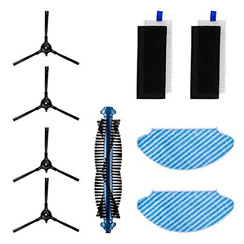 Robot Aspirateur Auvily, Accessoires de Robot Aspirateur 3-en-1 (4x Brosse Latérale, 2Filtres HEPA, 1x Brosse Principale, 2x Lingettes)