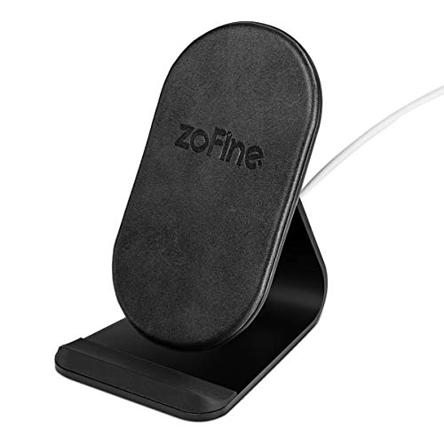 Wireless Charger, ZOFINE Fast Charging Stand 10W Wireless Charge for Samsung Galaxy S9 S9 Plus Note 8 S8 Plus S8+ S8 S7, 5W Compatible with iPhone X iPhone 8 iPhone 8 Plus with Double Coil(Black)