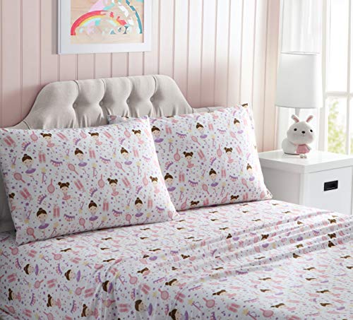 Book Cover Kute Kids Super Soft Sheet Set - Ballerina - Includes Pillowcase(s) Available in Twin & Full Size (Twin)