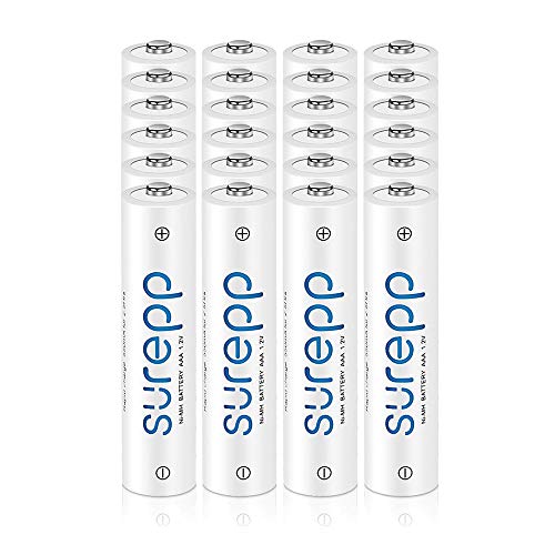 Surepp AAA 1.2V 1100mAh Ni-MH Rechargeable Batteries with Storage Case(24packs)