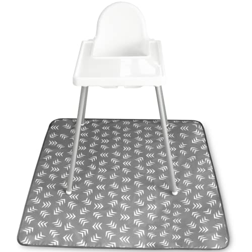 Book Cover S&T INC. Splat Mat for Under High Chair, Water Resistant Floor Mat, 42 Inches by 42 Inches, Grey Scatter