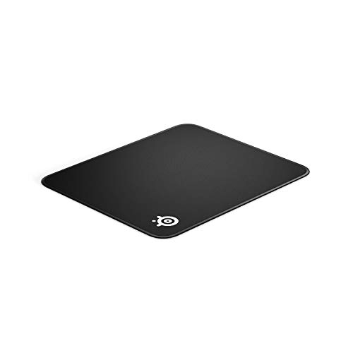 Book Cover SteelSeries QcK Gaming Mouse Pad - Medium Stitched Edge Cloth - Extra Durable - Optimized For Gaming Sensors - Black
