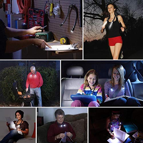 Neck Lamp,KOKOBUY Multi-Function Handsfree LED Night Hangable Neck Reading Lamp Camping Light Hangable Light