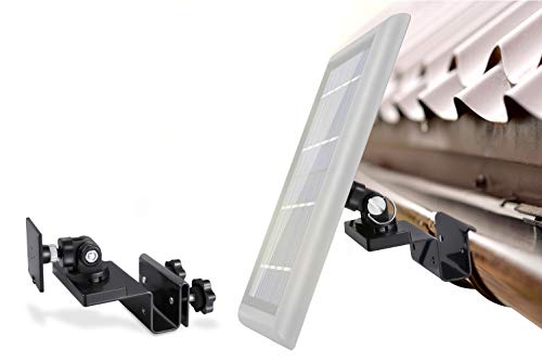 Wasserstein Gutter Mount Compatible with Ring, Arlo, Blink, Reolink Cams & Compatible Solar Panels (1 Pack, Black)