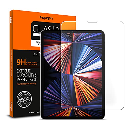 Spigen, 1Pack, iPad Pro 12.9 2020/2018 Screen Protector Tempered Glass, Glas.tR Slim, 9H Tempered Glass, High Responsiveness, Bubble-free, Anti-scratch, iPad Pro 12.9 inch 2020/2018 Screen Protector