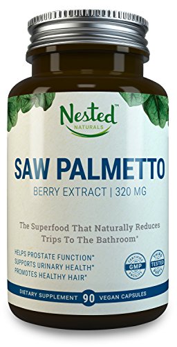 Book Cover SAW PALMETTO 320 mg | 90 Capsule Supplements | Standardized Berries Extract | Support Healthy Urination & Maintain Male Prostate Health | Support Healthy Levels of DHT