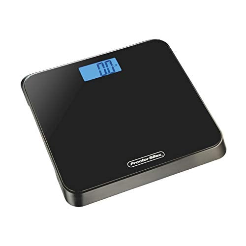 Book Cover Proctor Silex 86550 Digital Body Weight Bathroom Scale, Step-on Technology, Large LCD Display, Black