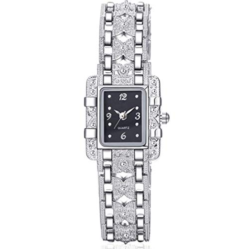 Book Cover Women Fashion Luxury Diamond Chain Square Wrist Watch Dial Bracelet