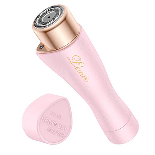 Book Cover Facial Hair Remover for Women, Leuxe Painless Hair Removal Waterproof Shaver Razor with LED Light for Peach Fuzz Fine Hair Chin Cheek Upper Lip