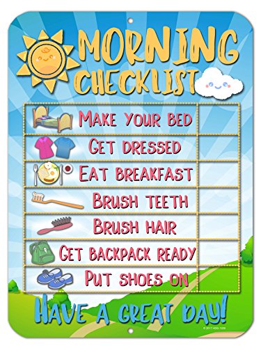 Book Cover Honey Dew Gifts Daily Morning Routine Reward Chart for Kids and Autism - Tin Learning Calendar for Kids, Teaching Tool