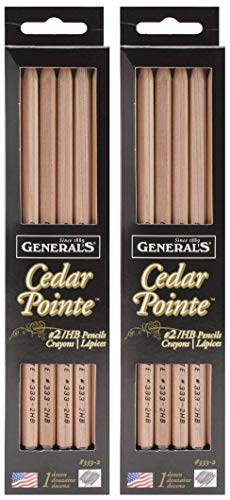 Book Cover 2-Pack - General Pencil Company Cedar Pointe No. 2 Pencil - 12 Pencilsp Each Pack