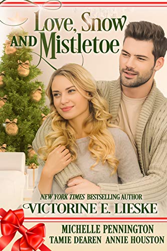 Book Cover Love, Snow and Mistletoe: Four Sweet Christmas Romance Novellas